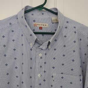 Roper Blue Striped Men's Shirt